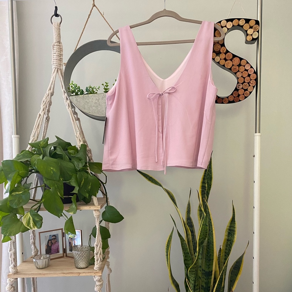 Lulu’s Lavender Tie Back Tank XL